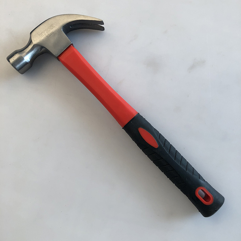 力易得endurae722212oz镜面橡塑纤维柄羊角锤手锤榔头锤子木工锤1把