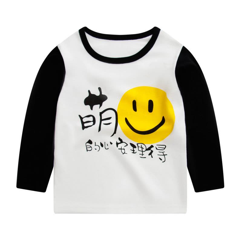 儿童长袖T恤 纯棉针织衫中小童男童女童男衣童装上衣打底衫女春季秋季图片