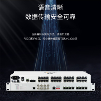 博扬 综合业务电话光端机 8路电话+2路千兆+4路百兆以太网物理隔离 LC单纤60km 机架式1对BY-8P2Gv4Fv