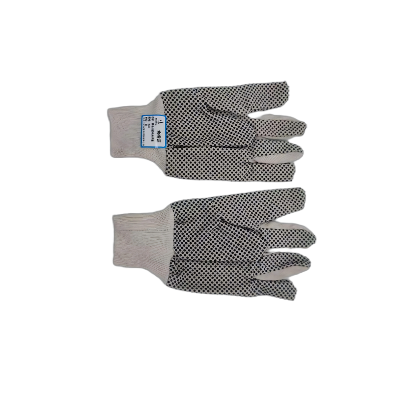 骏捷诺黑色点胶帆布手套80g/双高清大图