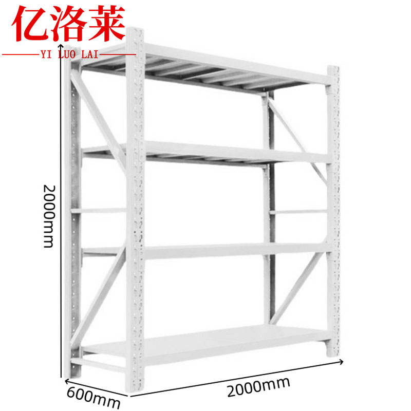 亿洛莱 重型货架材料架备品架 2000*600*2000mm四层(500kg) 组高清大图