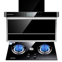 爱德(aide)烟灶套装[顶吸+侧吸]B750+QD25B 顶侧双吸7字型烟灶套餐二件套750MM 液化气 自行安装