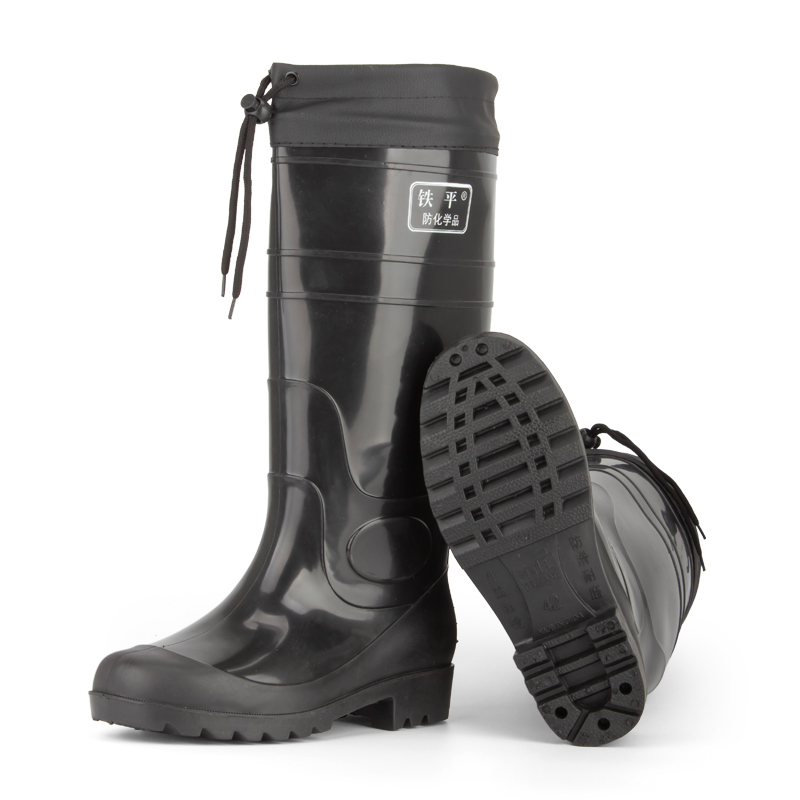 铁平 防滑耐磨高筒雨鞋 38-46码 双高清大图