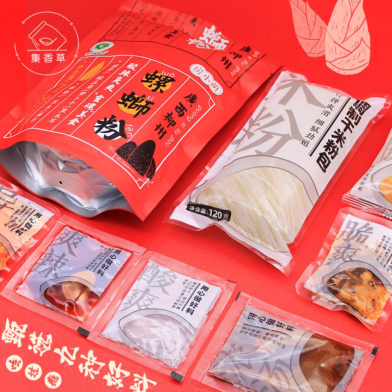 集香草螺蛳粉袋装 广西特产柳州正宗螺丝粉螺狮粉方便面粉丝