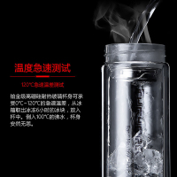 富光(FUGUANG)玻璃杯 G1321-420 420ml商务双层玻璃杯水杯 男士水杯 女士泡茶杯