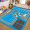 儿童地毯卧室城市交通停车场爬行垫马路地垫儿童房早教游戏地毯