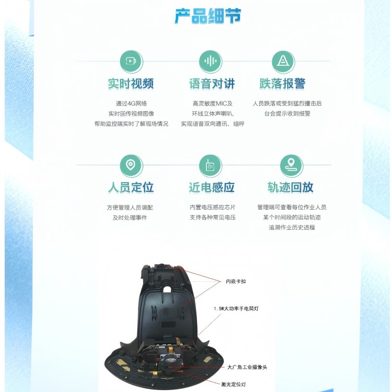 新源绿网 GE-2010F-CGJ-F 头戴款 256G 1080P 内挂 供电服务记录仪 (计价单位:台) 黑色高清大图