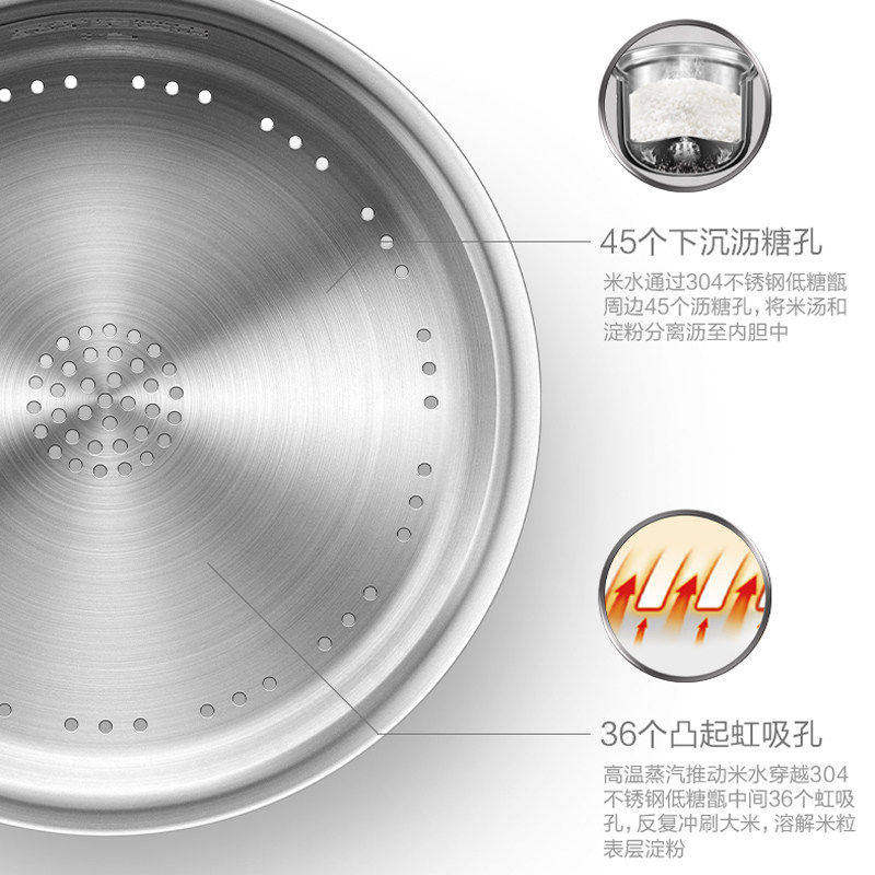 苏泊尔电饭煲3L以下方形煲微电脑控制液晶显示不粘涂层 SF20FC2125高清大图