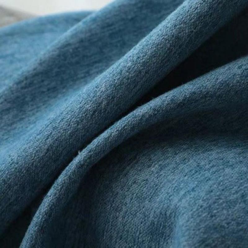 美帮汇定制北欧现代风格丹麦 客厅书房半遮光落地帘/哥本哈根 哥本哈根10号色 定制每米/挂钩固定褶