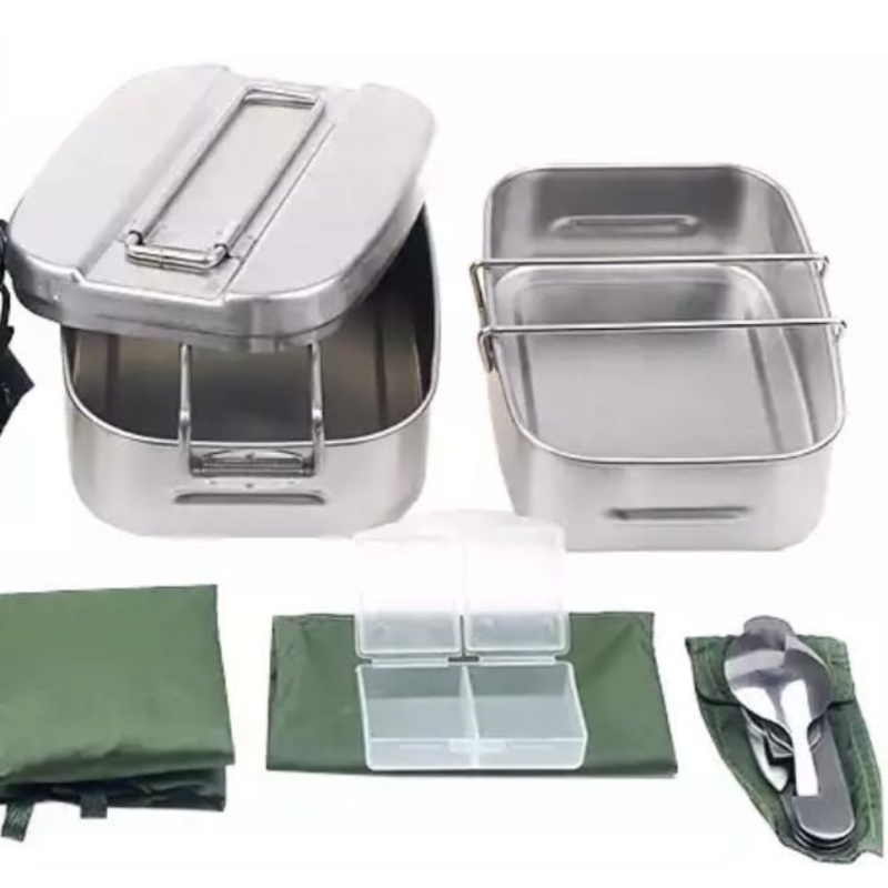 企购优品 05式单兵饭盒餐具单兵炊具组合套装