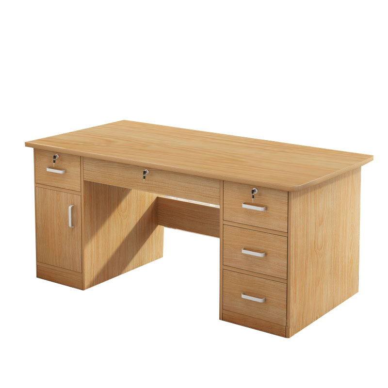 广亿隆木质电脑桌职员办公桌1.2米原木色WH-YDZ1260#J/张高清大图