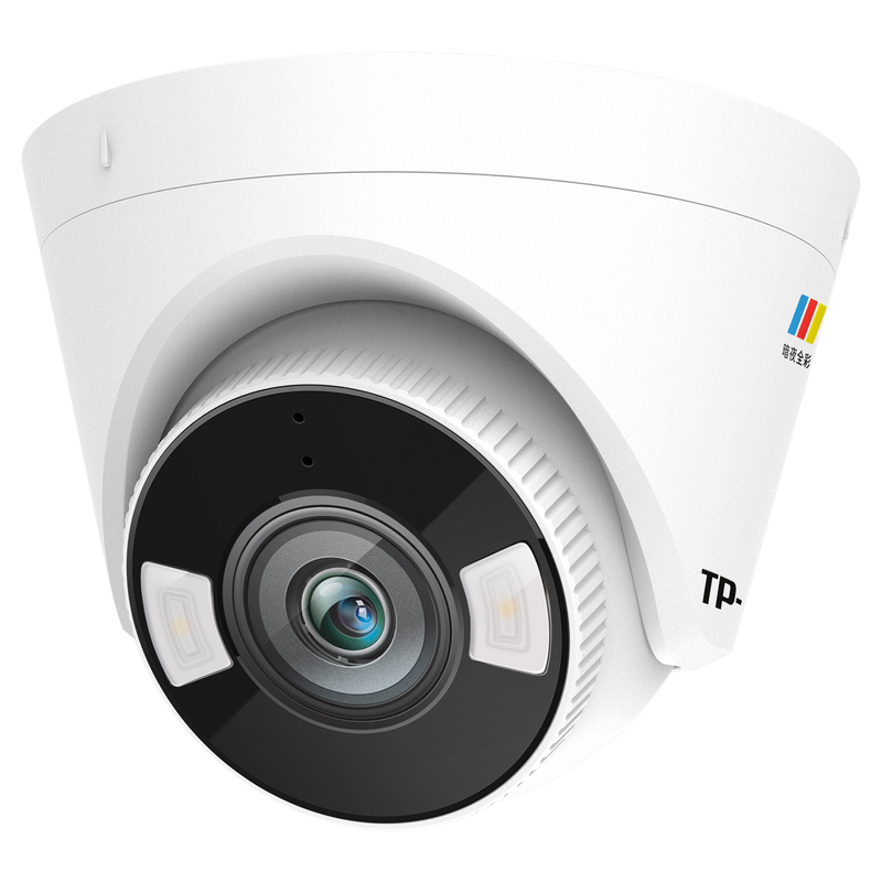 TP-LINK 400万像素PoE半球音频暗夜全彩网络摄像机 TL-IPC445EP-WB