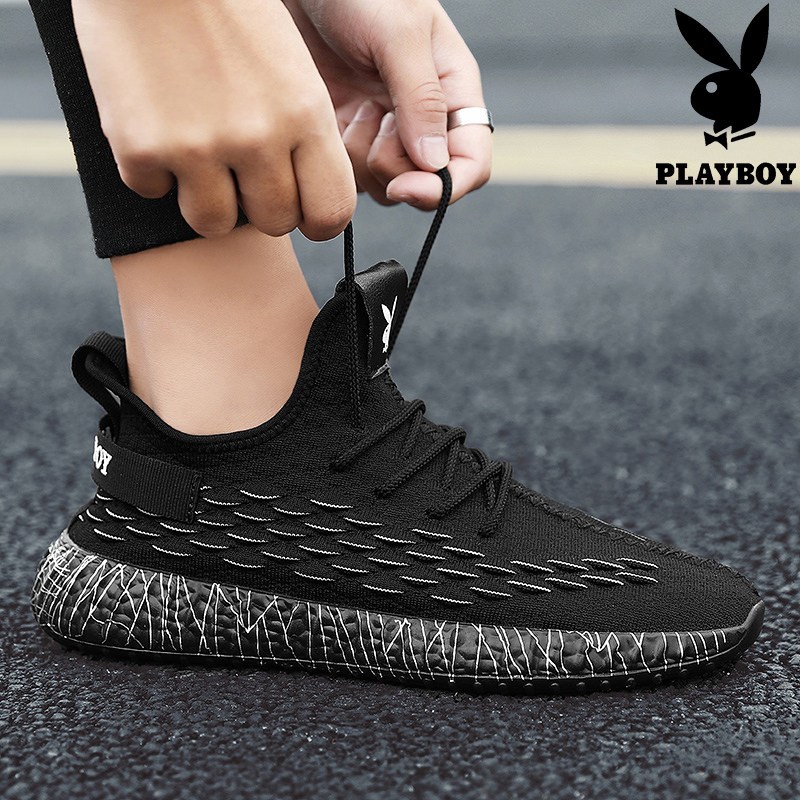 苏宁推荐花花公子playboy椰子鞋男2021夏季透气小白鞋网面潮鞋休闲