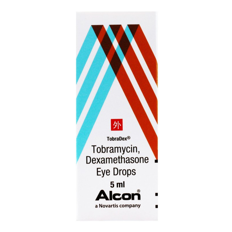 典必殊tobradex妥布霉素地塞米松滴眼液5ml1瓶盒眼药水对肾上腺糖皮质