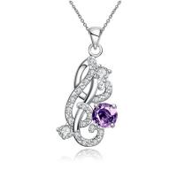 N094 Women Silver Necklace日韩时尚潮流镀银坠项链女饰品礼物送女朋友七夕情人节礼物