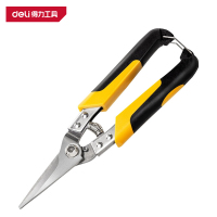 得力（deli）DL351008 直头龙骨剪 8.5寸 黄色 1把