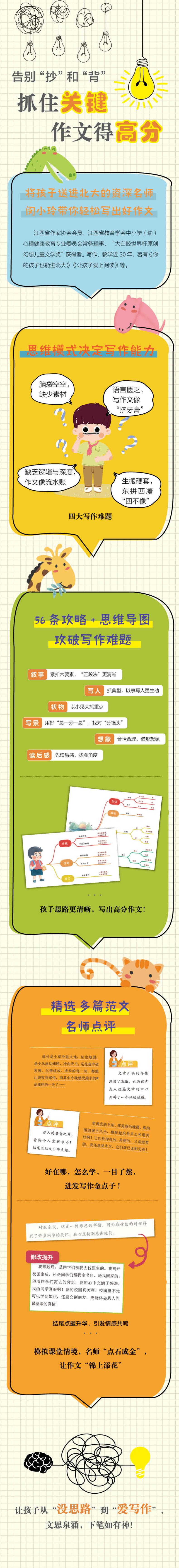 从没思路到爱写作 [粉象优品]从没思路到爱写作 写作方法 写作思路 思维导图 小学作文