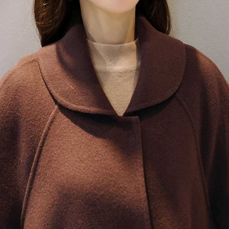 2017年新款女装 2018冬装厚泥子衣服中长款韩版离子毛呢外套大衣