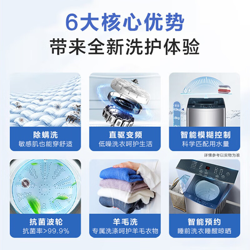 海尔波轮洗衣机全自动10公斤大容量直驱变频一级能效 家用节能 智能预约家用洗衣机 BZ506