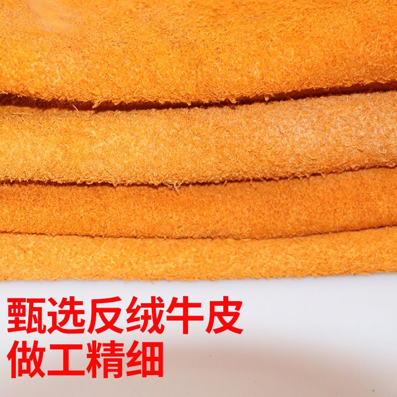 纯牛皮特惠短款系带 电焊护脚 牛皮护腿脚盖鞋套隔热防烫焊工焊接耐磨脚套防护用品