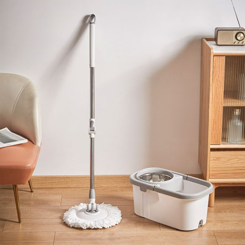 全格旋转拖把套装带桶/(2片装)