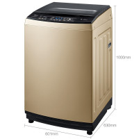 美的(Midea)12公斤大容量全自动波轮变频洗脱一体洗衣机 节能静音 快净科技 家用MB120V50DQCG 摩卡金
