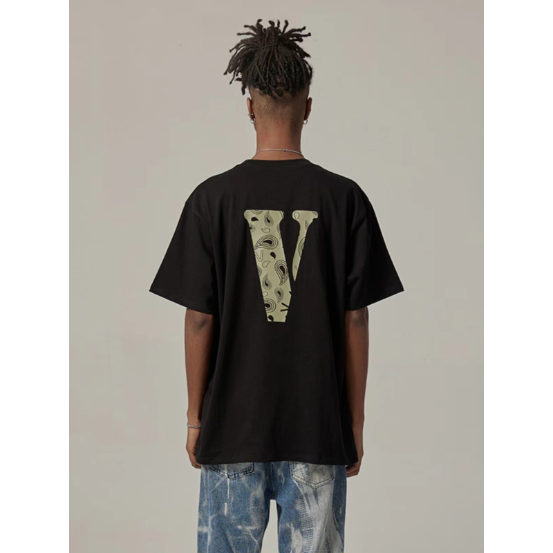 vlonev子横排t恤短袖男女情侣时尚t恤透气舒适街头潮牌夏季时尚