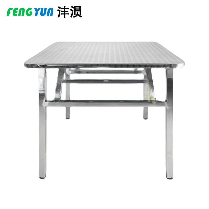 沣涢 不锈钢连体方桌 100x72cm 张高清大图