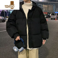 YANXU港风棉衣男款潮牌ins冬季加厚大码潮流冬装纯色面包棉服棉袄外套
