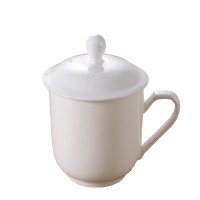 可定制白瓷水杯陶瓷茶杯带盖