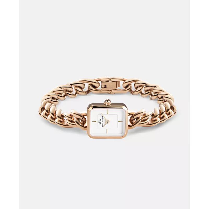 丹尼尔惠灵顿(Daniel Wellington)女士玫瑰金机械表优雅链条设计防水时尚腕表精致礼盒装