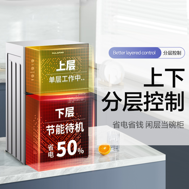 康宝(Canbo)家用立式90L消毒柜高温二星消毒碗柜XDZ90-GM