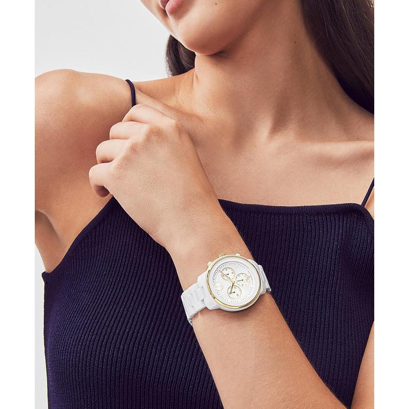 Movado女士石英表陶瓷表带39mm防水轻奢时尚腕表高清大图