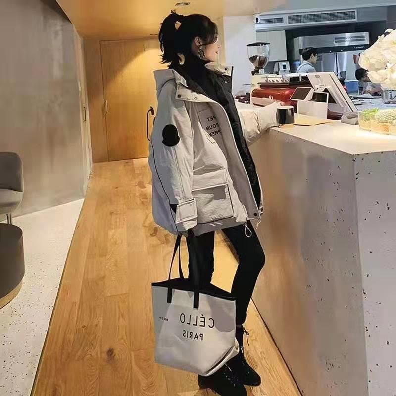 工装棉衣女加厚短款宽松面包服棉服学生棉袄韩版女装胖M加肥加大莎丞图片