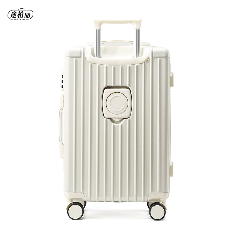途柏丽TOBERLIR拉杆箱T0205-20 多功能大容量耐用结实旅行箱行李箱密码箱 白色 20寸高清大图