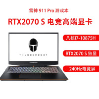 雷神 911Pro晖金 笔记本电脑发烧游戏本 非3060/3070显卡 15.6英寸(十代八核i7-10875H 32G 1TB+2TB RTX2070S/8G 240Hz)定制版