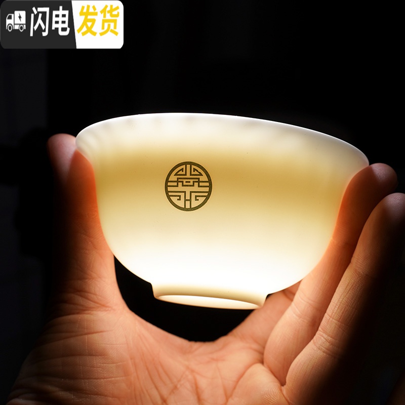 三维工匠羊脂玉陶瓷礼盒套装家用手工景德镇茶盘杯壶盖碗简约白瓷功夫茶具 羊脂玉-葫芦壶款(十二件套) 10件高清大图