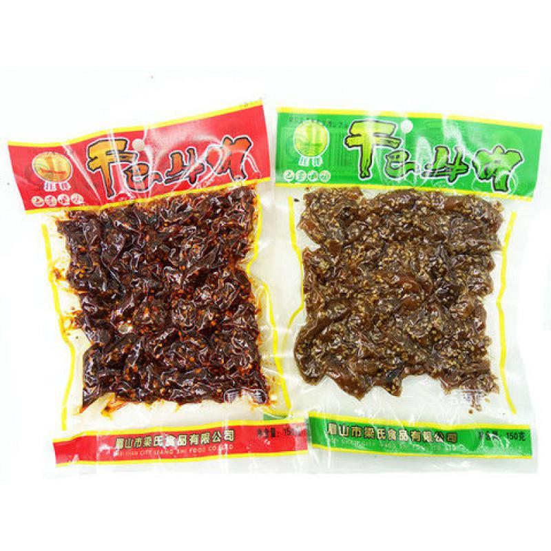 陆续发货150克x4袋眉山仁寿梁氏汪洋干巴牛肉香甜辣五香零食