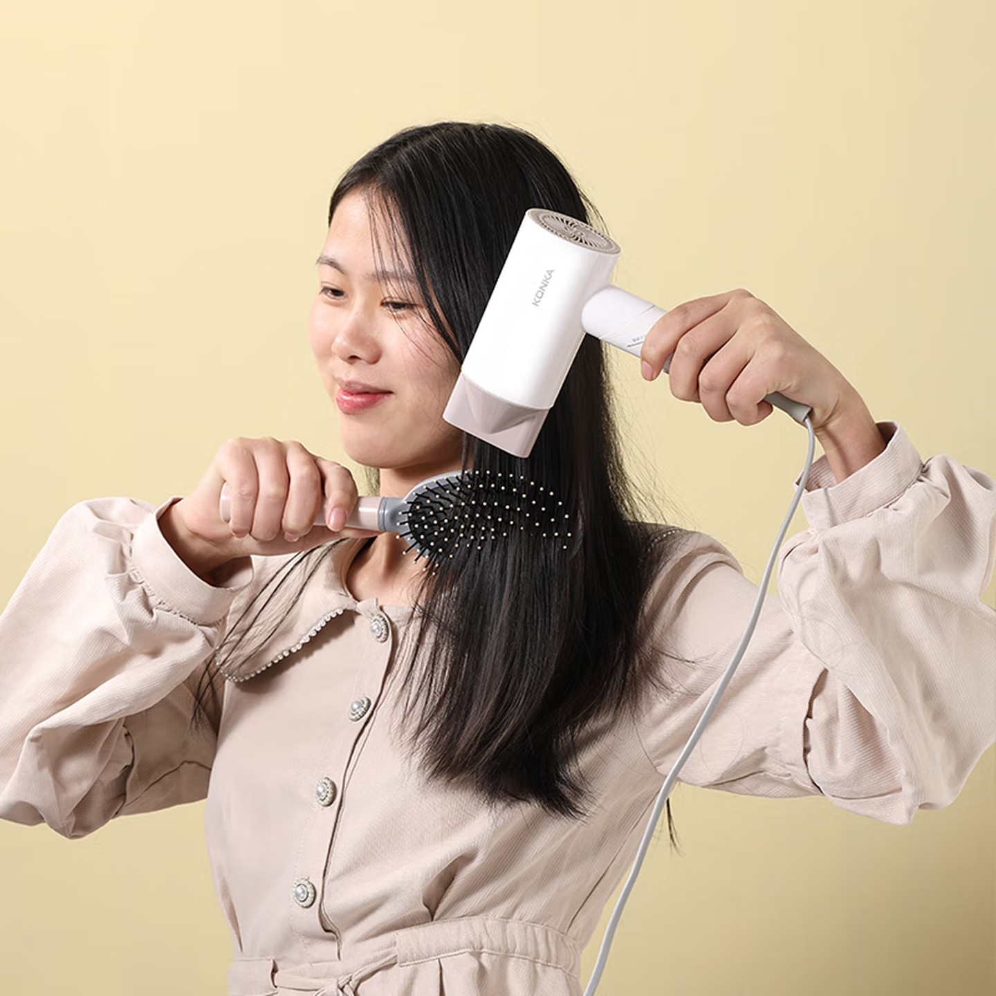 康佳 (KONKA) 吹风机便携式家用差旅可折叠电吹风KGCF-1280高清大图
