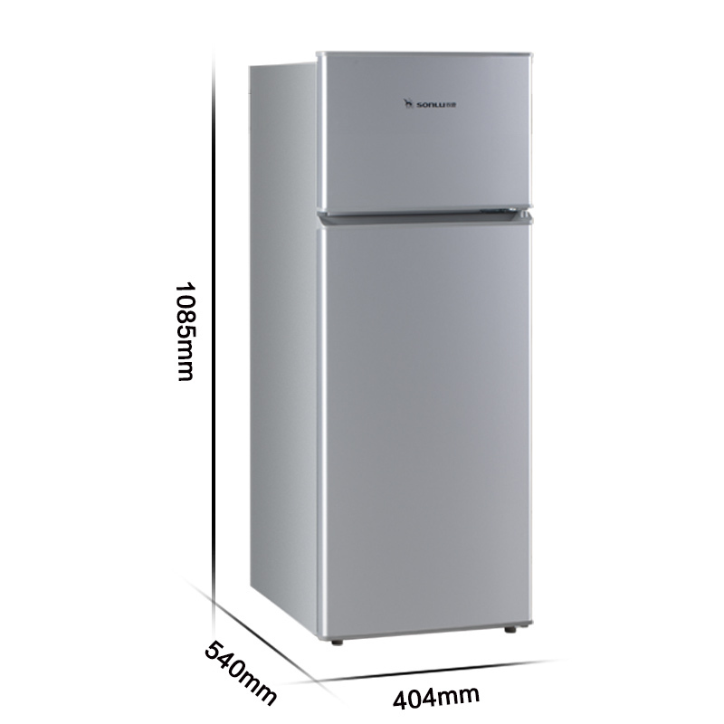 双鹿118升双门冰箱冷藏冷冻家用小型节能低噪迷你两门宿舍租房小冰箱