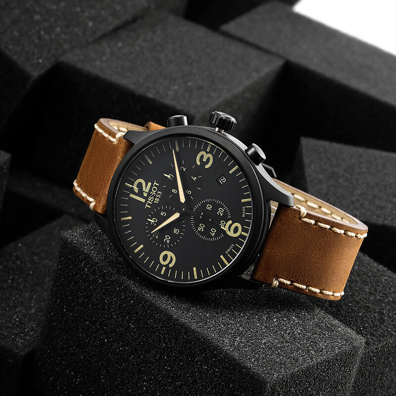 天梭(TISSOT)瑞士手表 速驰系列腕表 皮带石英男表T116.617.36.057.00