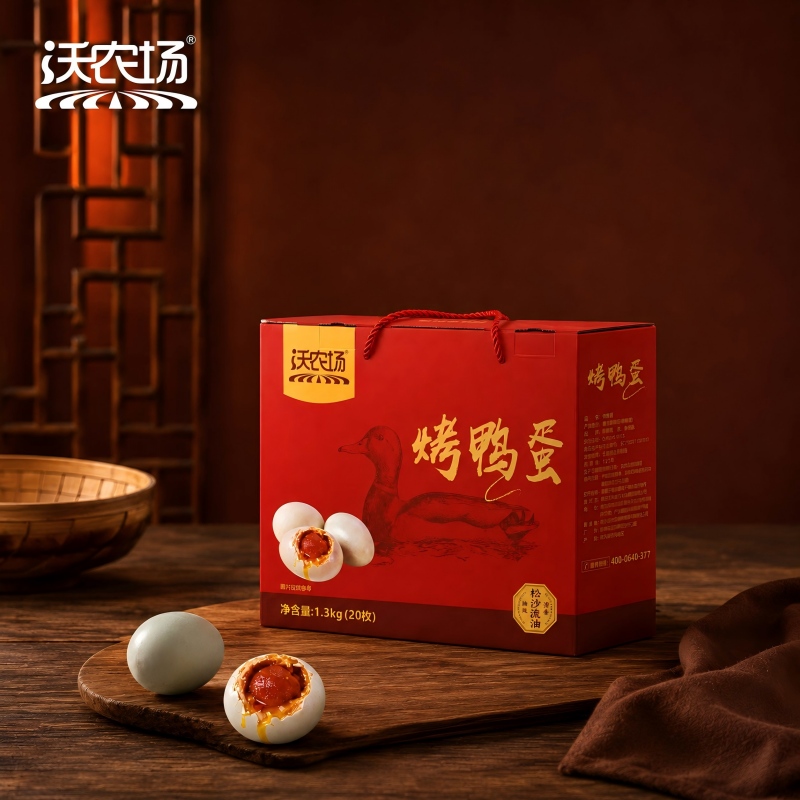 沃农场烤鸭蛋1.3kg(65g*20枚)/盒高清大图