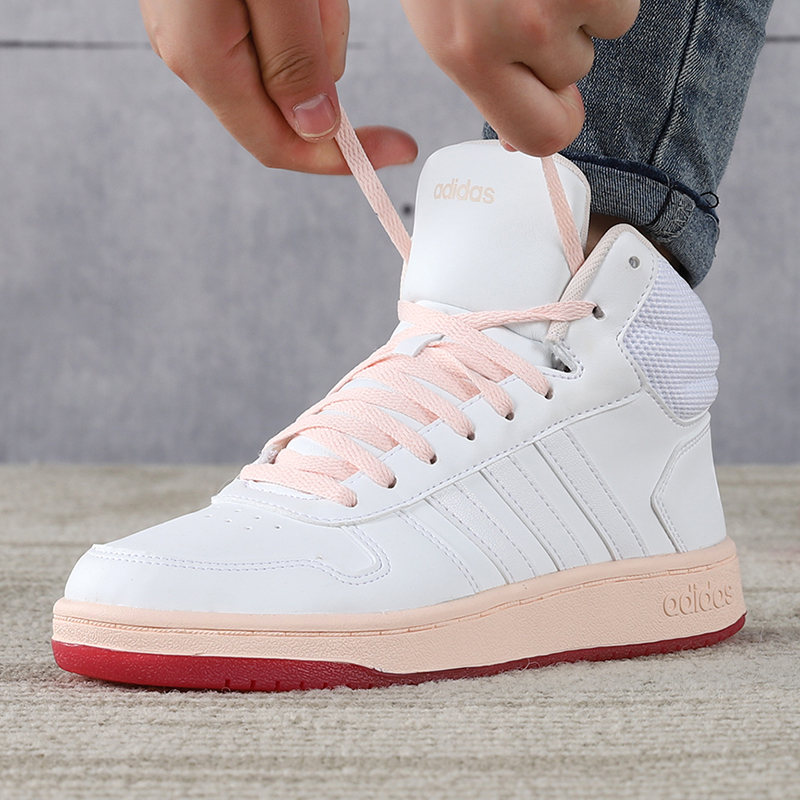 adidas阿迪达斯高帮板鞋女2020秋季新款运动鞋小白鞋休闲鞋fw9355
