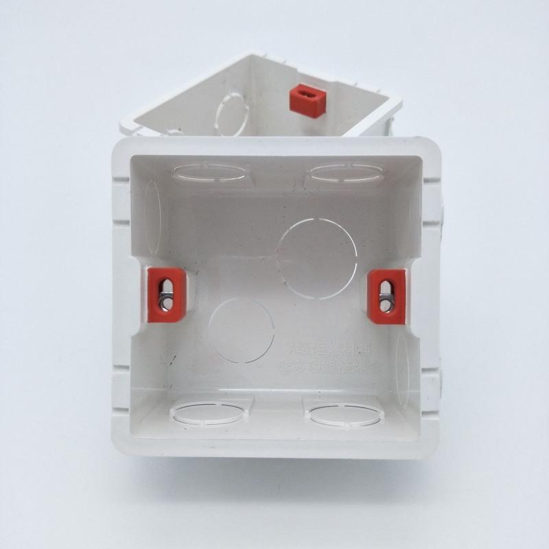 乐朗其86型开关插座暗装底盒通用接线盒暗盒接线盒阻燃型暗盒10只86暗