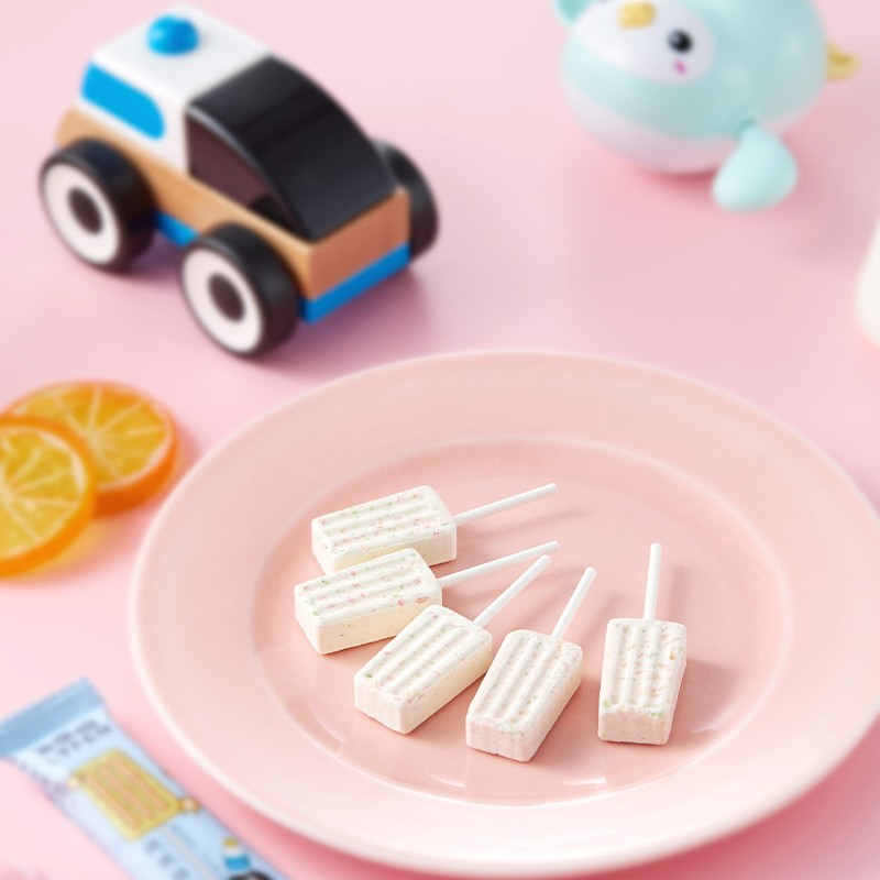 来伊份 跳跳糖奶棒糖草莓味7.5g*5个棒棒糖休闲儿童零食营养健康高清大图