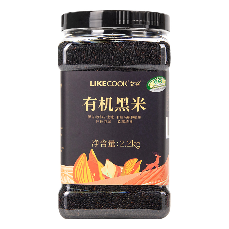 艾谷有机黑米2.2kg大罐装