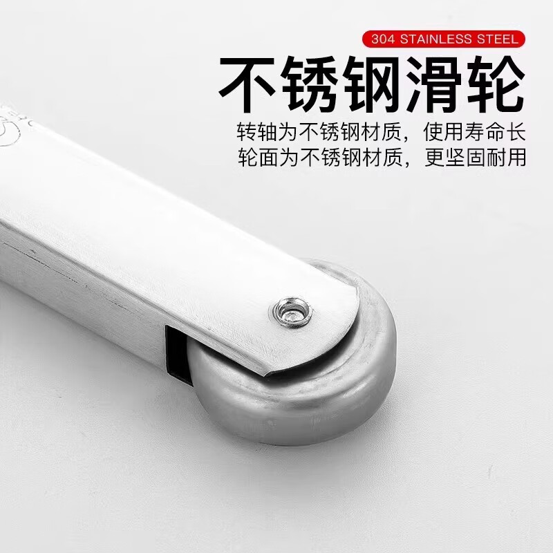 泰尼珂 防火门厚顺位器开门器消防门通道闭门弹簧顺序器双开门关门辅助器 304不锈钢 顺位器[胶轮]高清大图