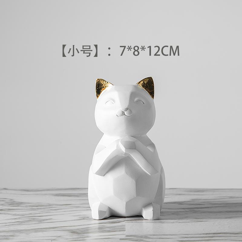 发财猫小家居猫送礼创意收银台摆件客厅装饰店铺开业送礼礼品 三维工匠 日进斗金猫_10