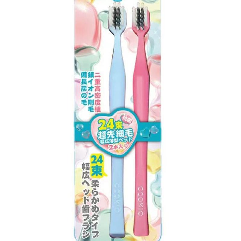 CCOKIO(酷优客) 24束高密软毛牙刷2支装(颜色随机发)