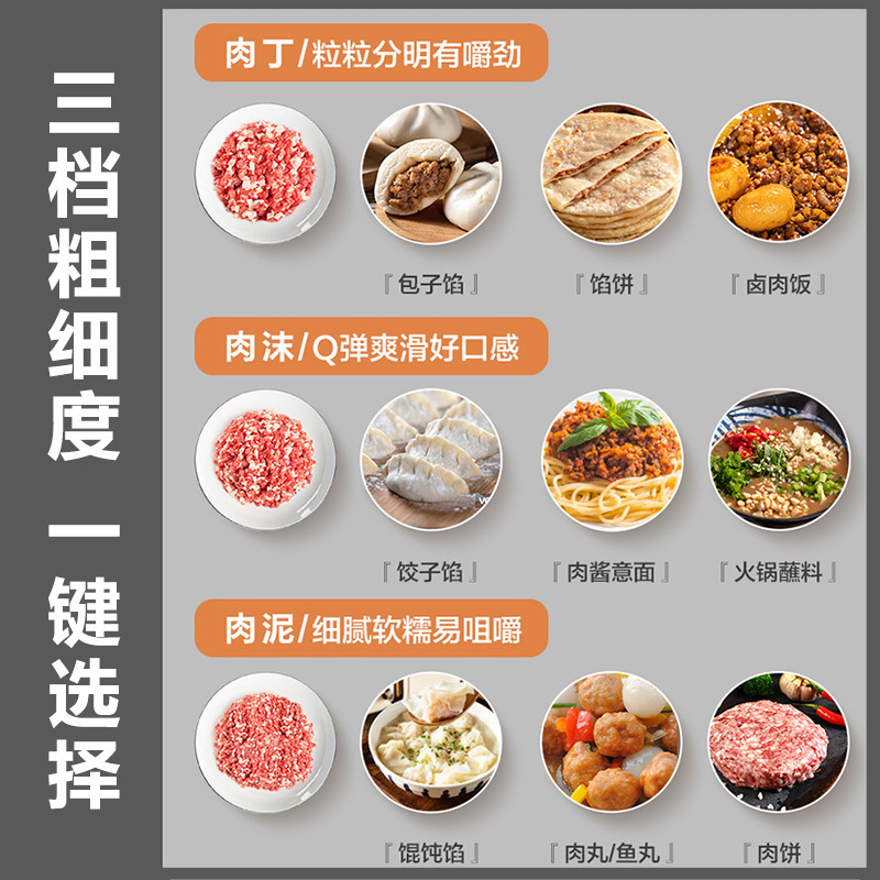 苏泊尔(SUPOR)绞肉机家用电动碎肉绞馅机多功能婴儿辅食料理机大容量切菜打泥便携把手搅拌机 JR59S-U
